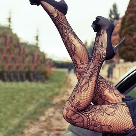 where was that? Other - 🔥Sexy Black floral lace fishnet stockings pantyhose OSFM